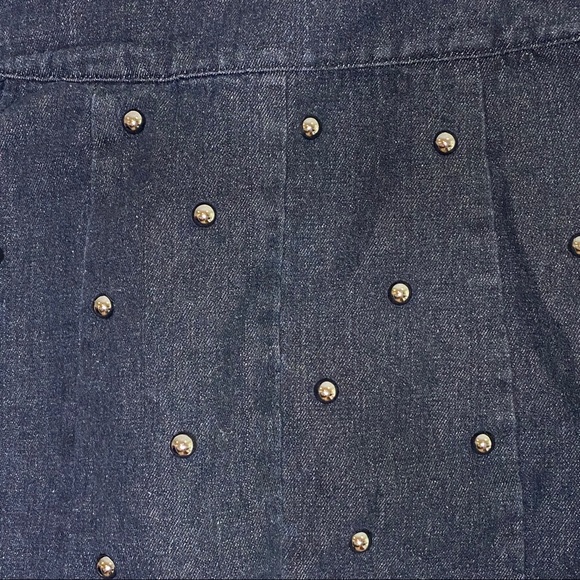 Denim mini skirt with embellishments - Picture 3 of 6